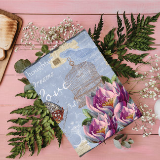 Victorian Love Thoughts Dreams Butterfly Bird Cage