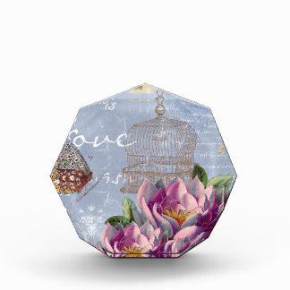 Victorian Love Thoughts Dreams Butterfly Bird Cage Acrylic Award