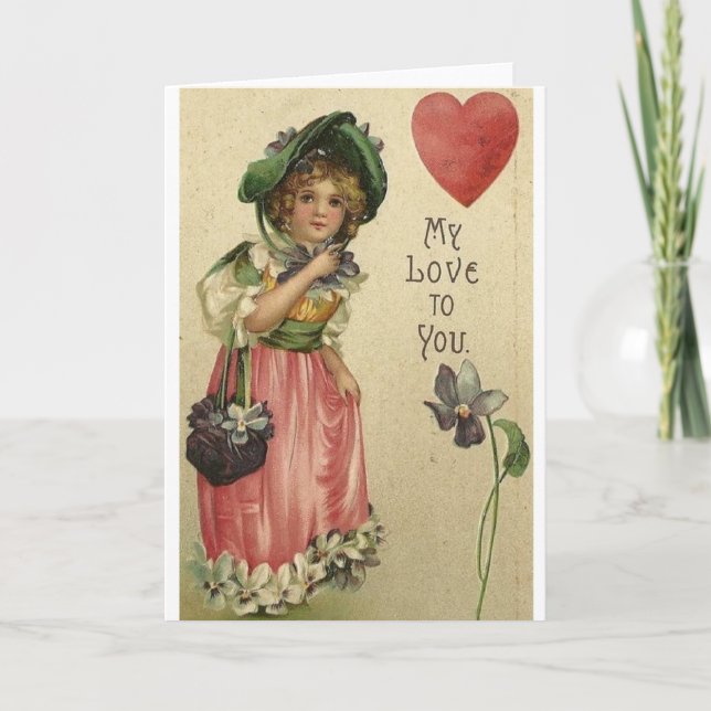 Victorian Love Valentine's Day Card (Front)