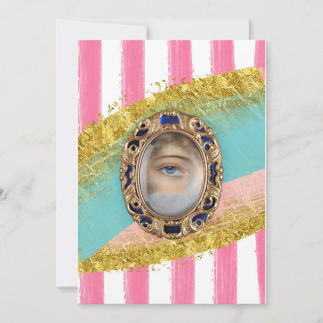 Victorian Lover's Eye, original art,  invitation (Front)