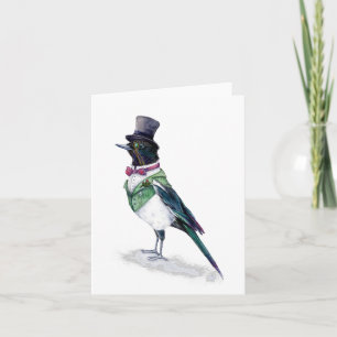 Victorian Magpie Bird Card