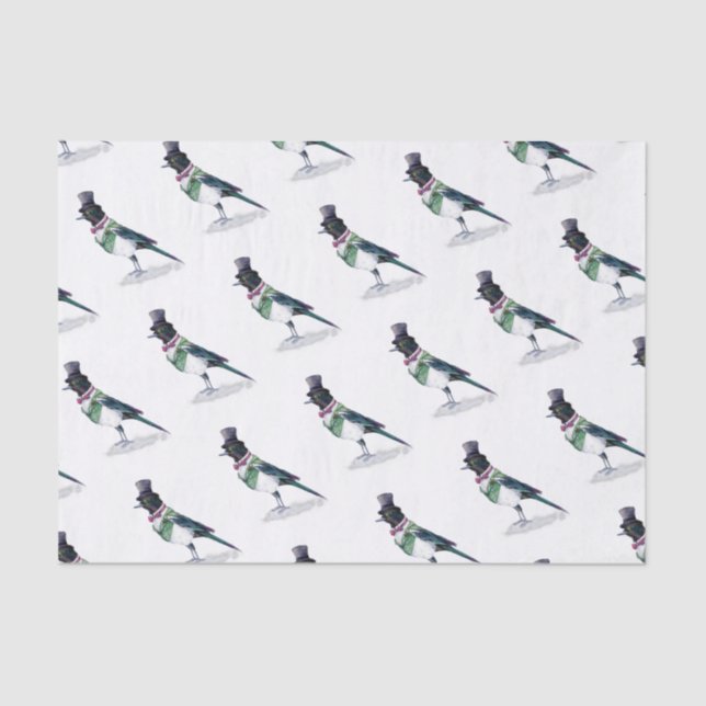 Victorian Magpie Bird Tissue Paper (Front)