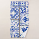 Victorian Majolica: Patchwork Tile Pattern. Bath Towel