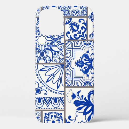 Victorian Majolica Patchwork Tile Pattern iPhone 12 Case