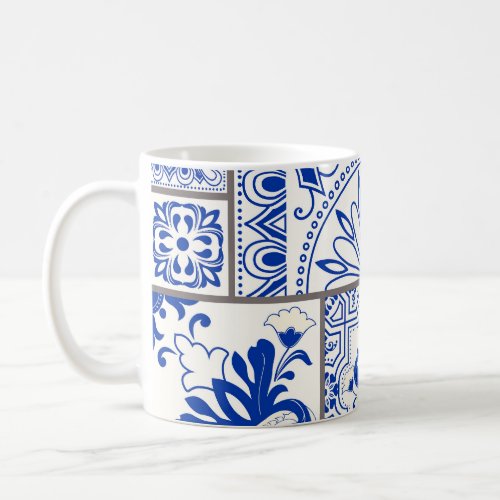 Victorian Majolica Patchwork Tile Pattern Coffee Mug