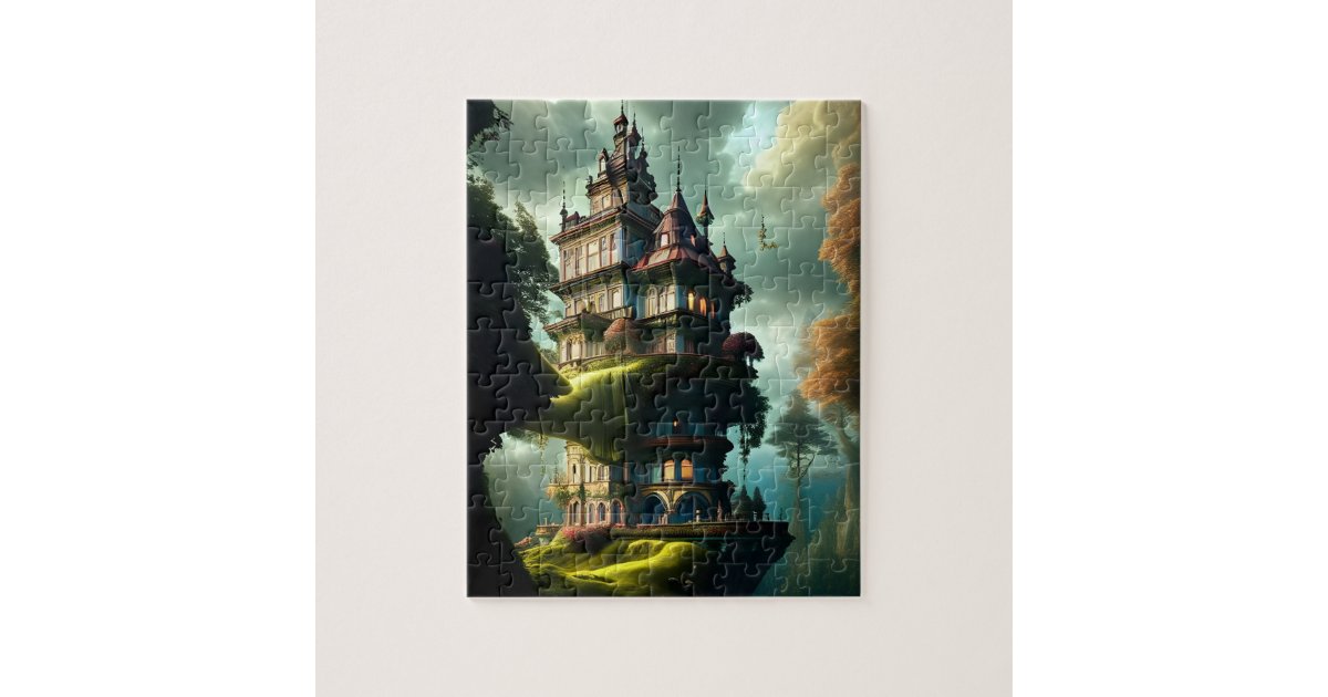 Victorian Mansion in the Clouds Jigsaw Puzzle | Zazzle