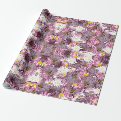 Victorian Mauve Flowers Wrapping Paper