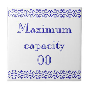 Victorian Maximum Capacity Sign Ceramic Tile