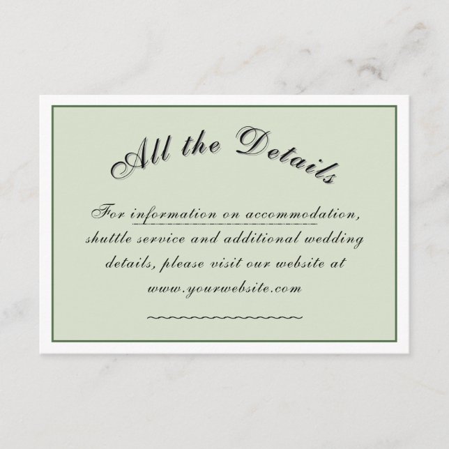 Victorian Meadow 'All the details' Enclosure Card (Front)