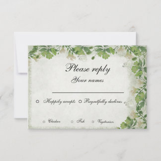 Victorian Meadow RSVP Card