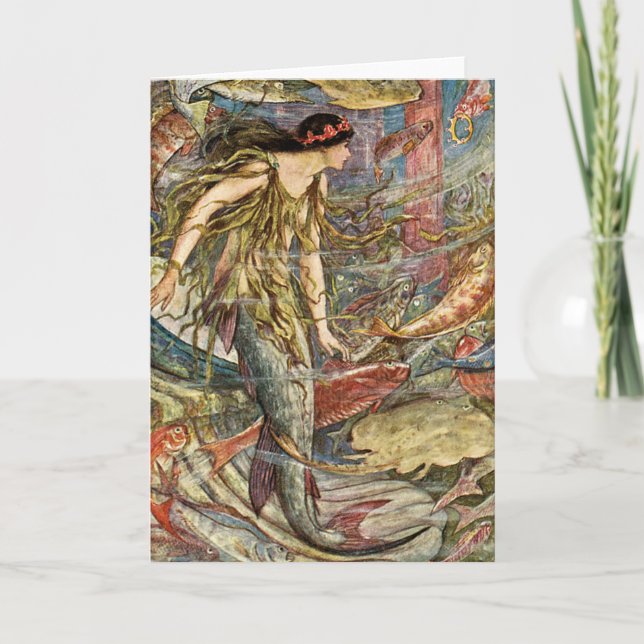 Victorian Mermaid Art by H J Ford Card (Front)