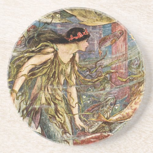 Victorian Mermaid Art by H J Ford Coaster