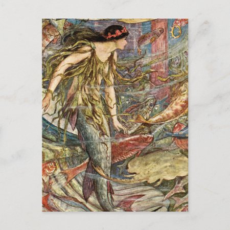 Victorian Mermaid Art By H J Ford Postcard