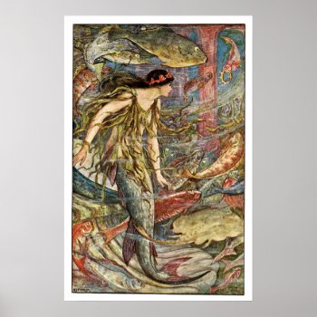 Victorian Mermaid Art By H J Ford Poster by FaerieRita at Zazzle