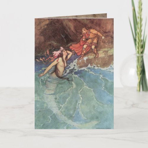 Victorian Mermaid Greeting card