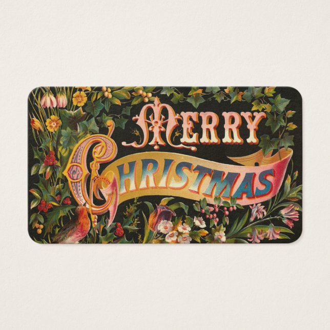Victorian Merry Christmas Gift Tags (Front)