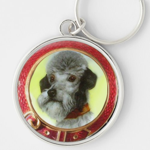 VICTORIAN MINIATURE DOG PORTRAITS AIREDALE TERRIER KEYCHAIN