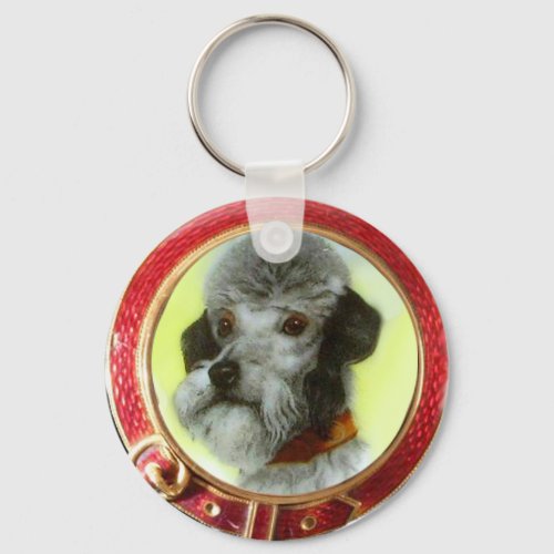 VICTORIAN MINIATURE DOG PORTRAITS AIREDALE TERRIER KEYCHAIN