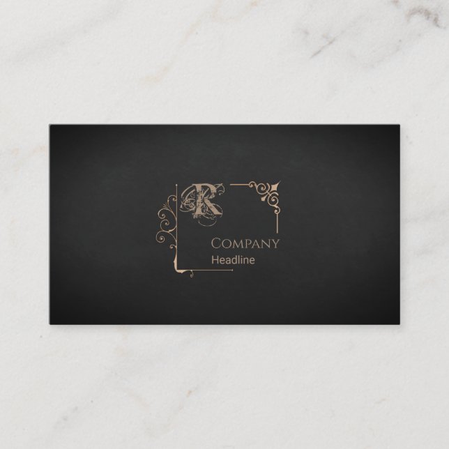 Victorian Monogram Business Card (Front)