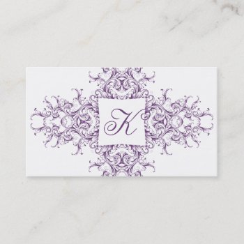 Victorian Monogram Business Card by AJsGraphics at Zazzle