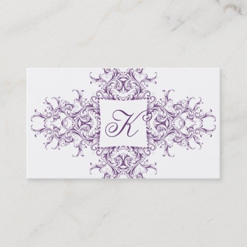 Victorian Monogram Business Card