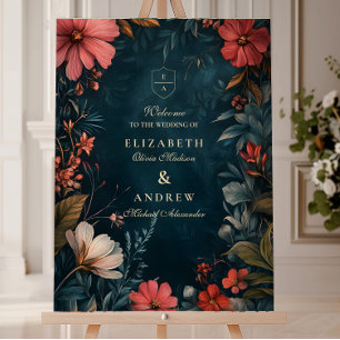 Victorian Moody Floral Wedding Foam Board