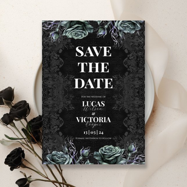 Victorian Moody Gothic Wedding Save the Date  Invitation (Creator Uploaded)