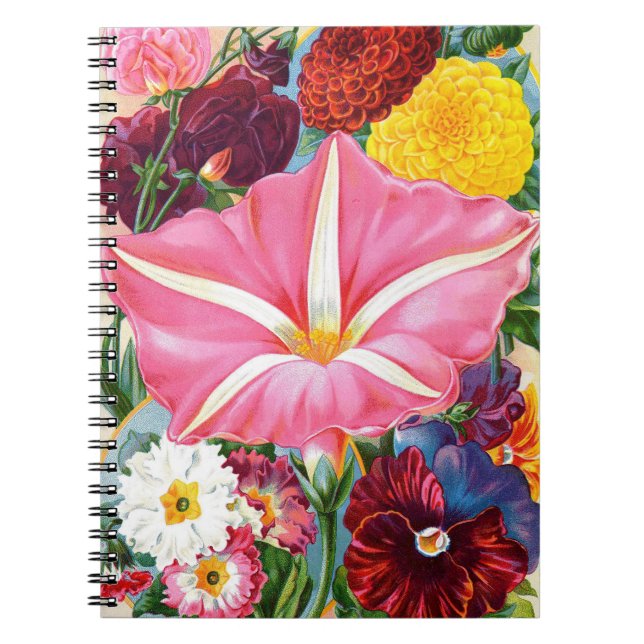 Victorian Moonflower Spiral Notebook (Front)