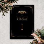 Victorian Moth Elegant Gothic Wedding Table Number at Zazzle