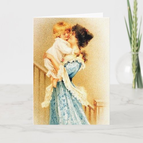 Victorian Mother And Child Mothers Day Card