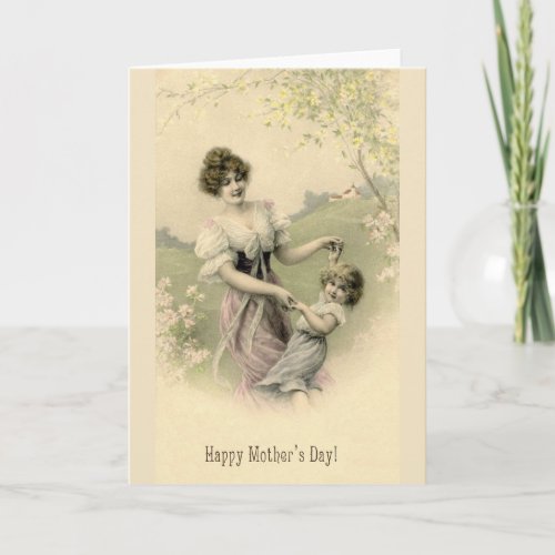 Victorian Mother and Child Mothers Day Card