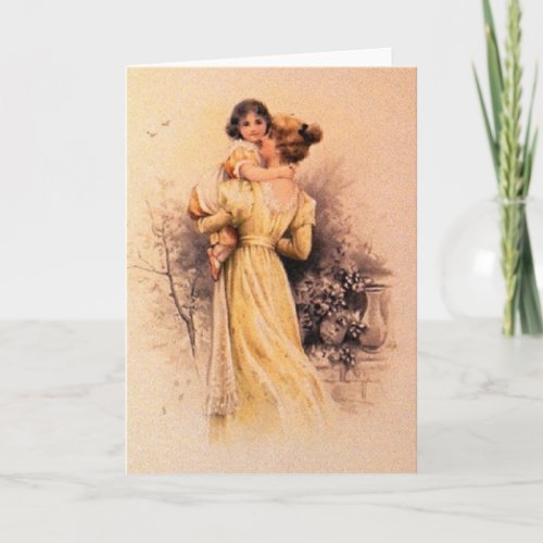 Victorian Mother And Child Mothers Day Card