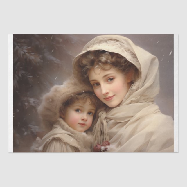 Victorian Mother and Child Tissue Paper (Front)