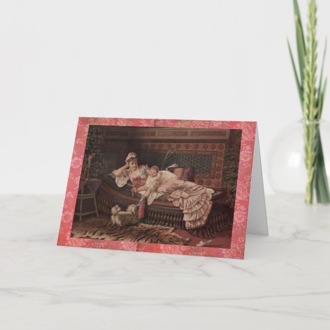 Victorian Mother & Child Mother's Day Card (Front)