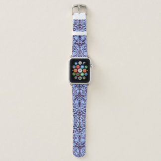 Victorian motif in blue apple watch band