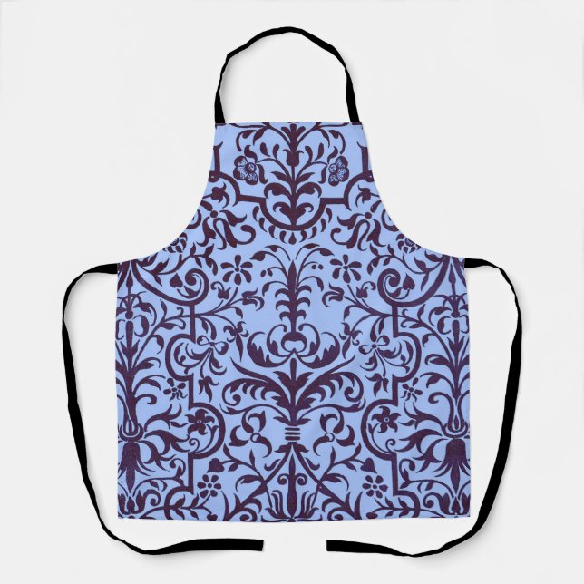  Victorian motif in blue Apron (Front)
