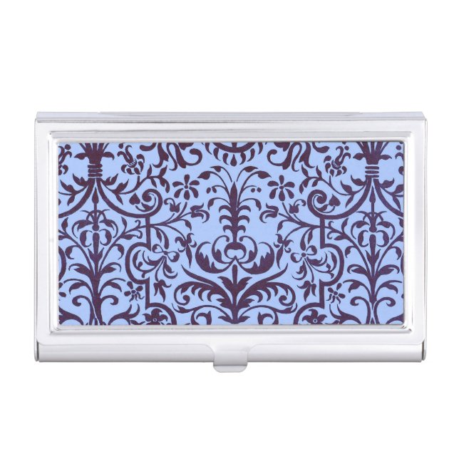  Victorian motif in blue Business Card Case (Front)