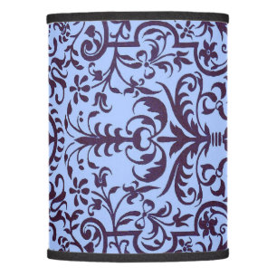 Victorian motif in blue lamp shade