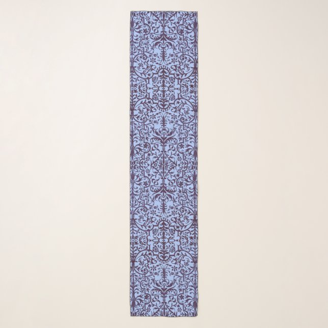 Victorian motif in blue scarf (Front)