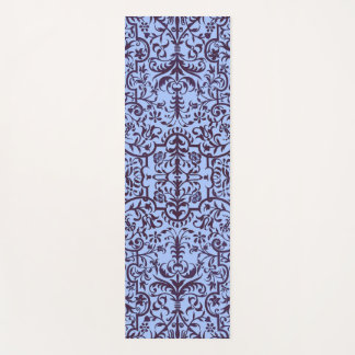 Victorian motif in blue yoga mat