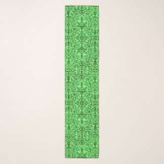 Victorian motif in green scarf
