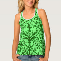 Victorian motif in green