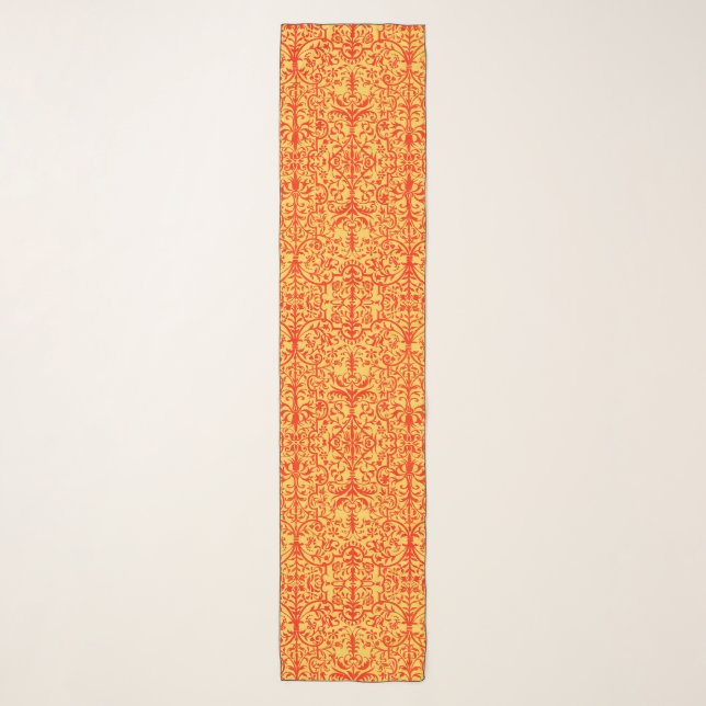 Victorian motif in orange scarf (Front)