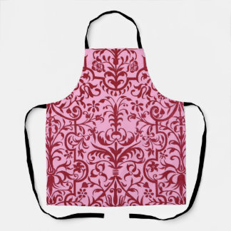 Victorian motif in pink apron