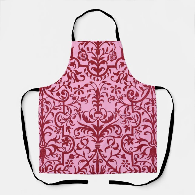 Victorian motif in pink apron (Front)