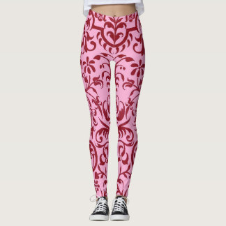 Victorian motif in pink leggings