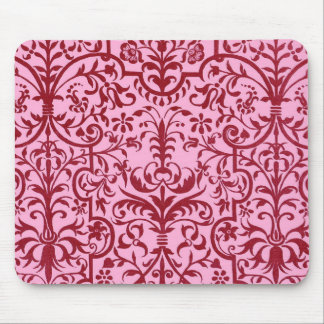 Victorian motif in pink mouse pad