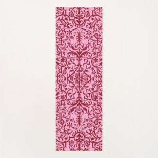 Victorian motif in pink yoga mat