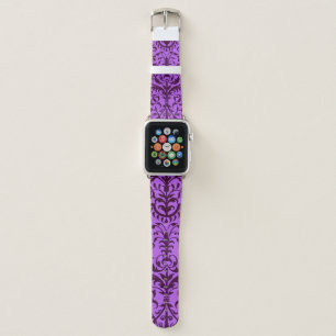 Victorian motif in purple apple watch band