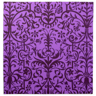Victorian motif in purple cloth napkin
